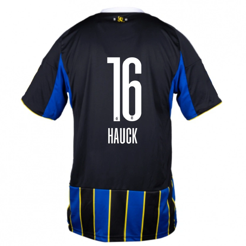 Danxen Kinderen Kristin Hauck #16 Blauw Zwart Geel Thuisshirt Thuistenue 2025/26 T-Shirt België