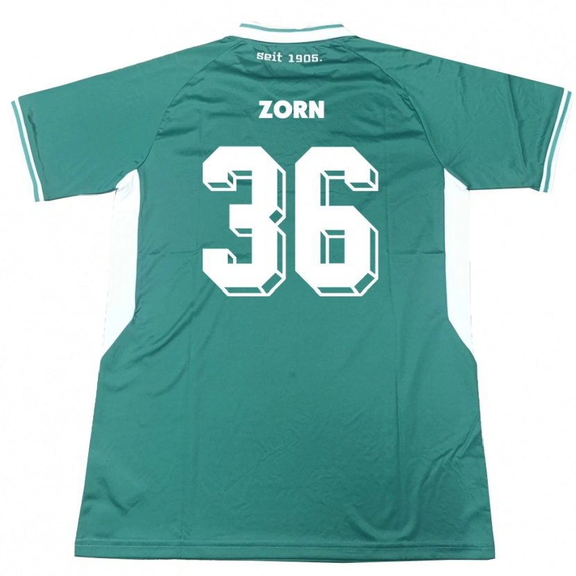 Danxen Kinderen Emil Zorn #36 Groen Wit Thuisshirt Thuistenue 2025/26 T-Shirt België