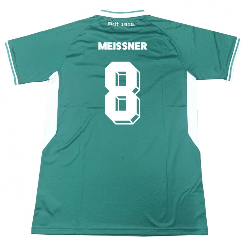 Danxen Kinderen Thomas Meißner #8 Groen Wit Thuisshirt Thuistenue 2025/26 T-Shirt België