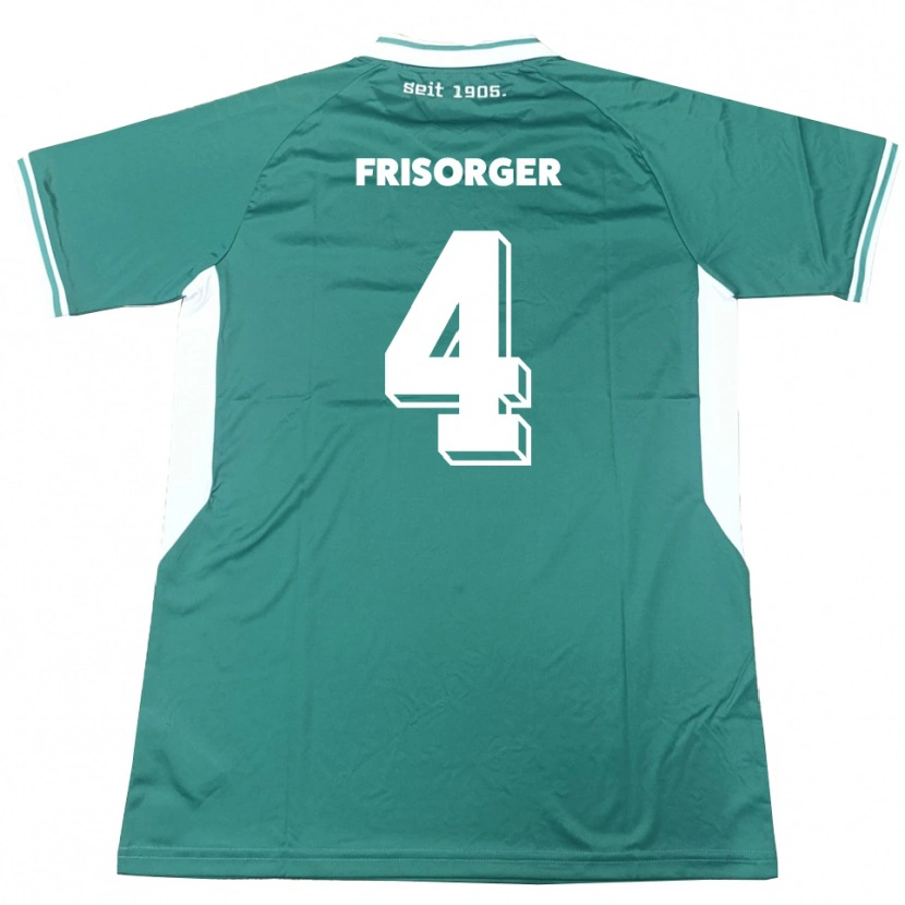 Danxen Kinderen Kevin Frisorger #4 Groen Wit Thuisshirt Thuistenue 2025/26 T-Shirt België