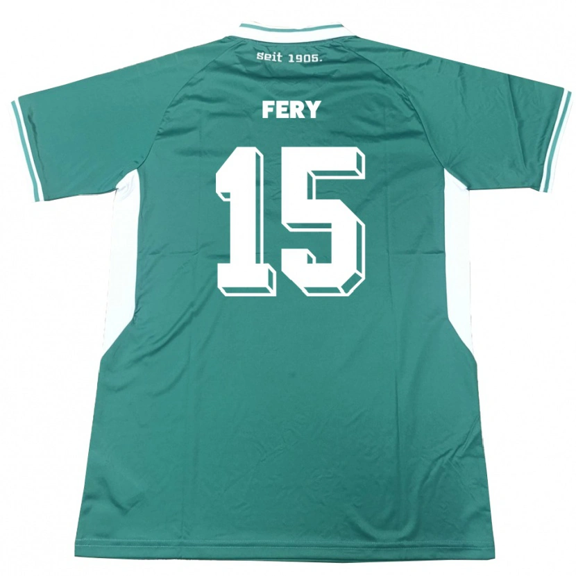 Danxen Kinderen Kevin Fery #15 Groen Wit Thuisshirt Thuistenue 2025/26 T-Shirt België