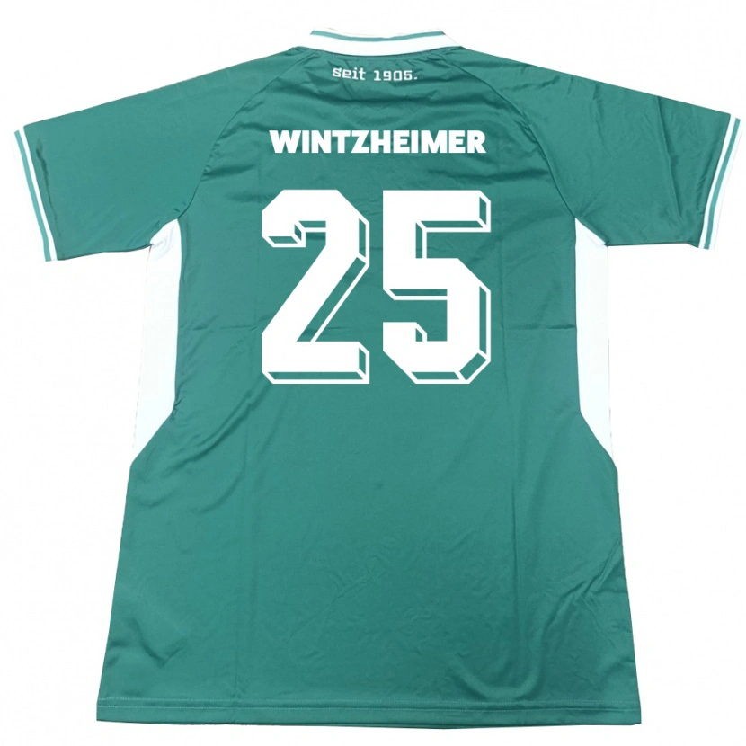 Danxen Kinderen Manuel Wintzheimer #25 Groen Wit Thuisshirt Thuistenue 2025/26 T-Shirt België