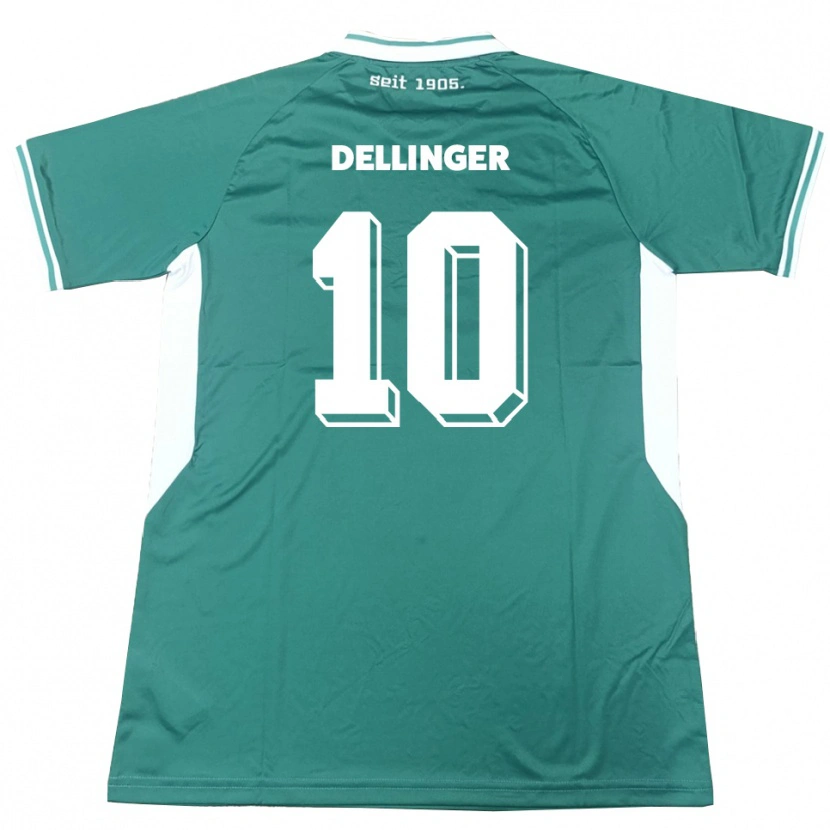 Danxen Kinderen Michael Dellinger #10 Groen Wit Thuisshirt Thuistenue 2025/26 T-Shirt België