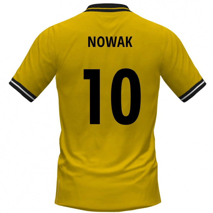 Danxen Kinderen Sven Nowak #10 Geel Zwart Thuisshirt Thuistenue 2025/26 T-Shirt België