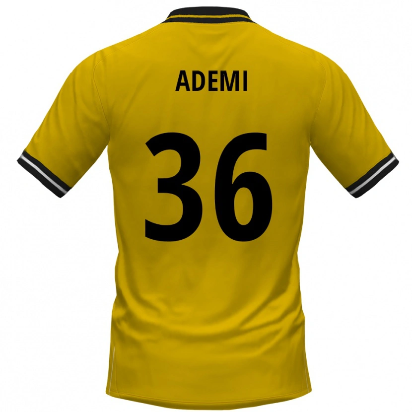 Danxen Kinderen Faton Ademi #36 Geel Zwart Thuisshirt Thuistenue 2025/26 T-Shirt België