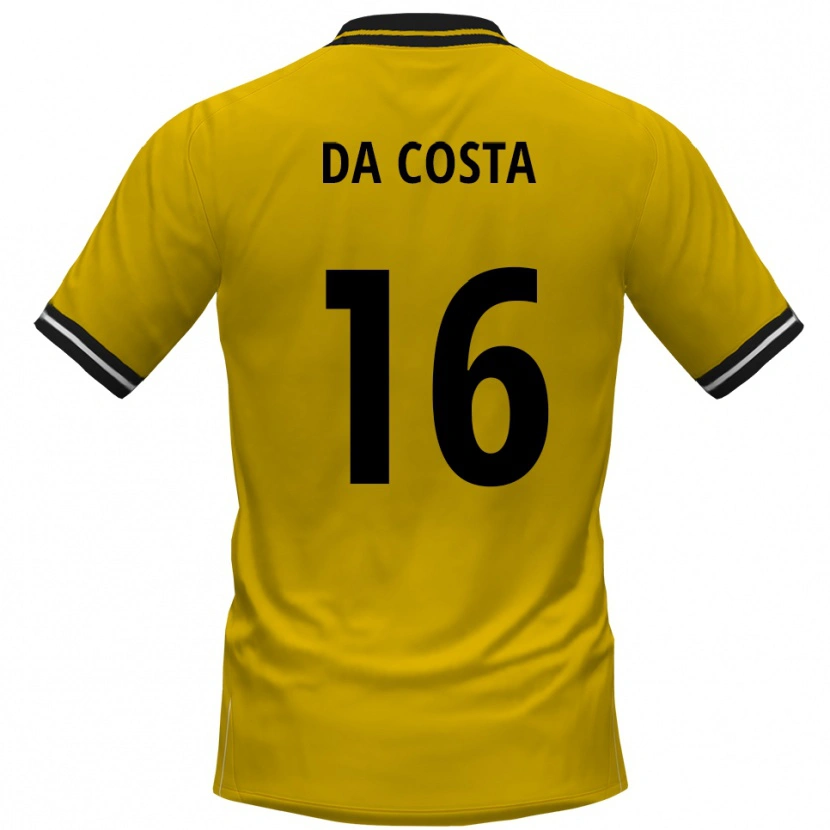 Danxen Kinderen Fabricio Sylva Da Costa #16 Geel Zwart Thuisshirt Thuistenue 2025/26 T-Shirt België