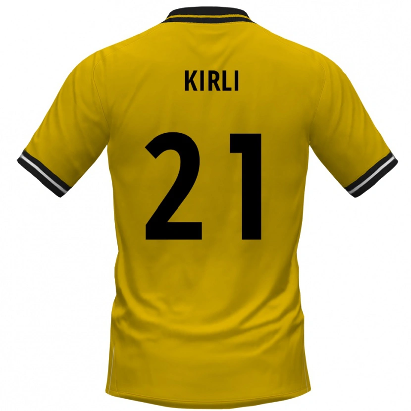 Danxen Kinderen Celil-Noah Kirli #21 Geel Zwart Thuisshirt Thuistenue 2025/26 T-Shirt België