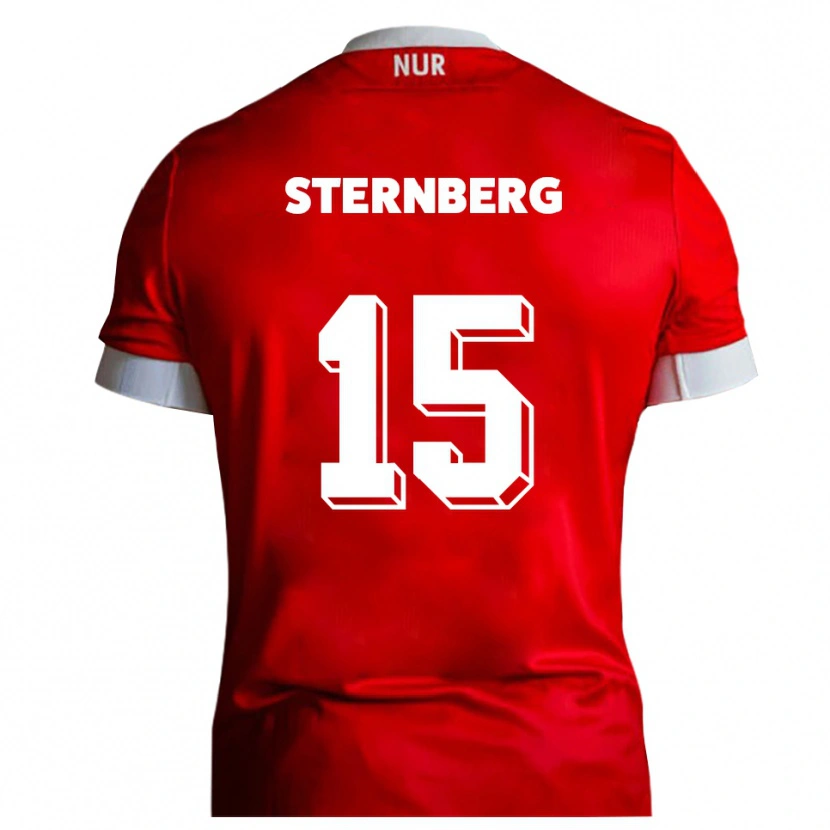 Danxen Kinderen Michael Sternberg #15 Rood Wit Thuisshirt Thuistenue 2025/26 T-Shirt België