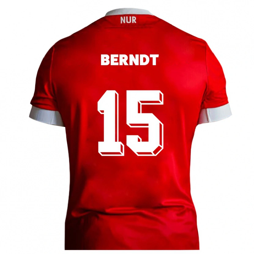 Danxen Kinderen Karl Berndt #15 Rood Wit Thuisshirt Thuistenue 2025/26 T-Shirt België