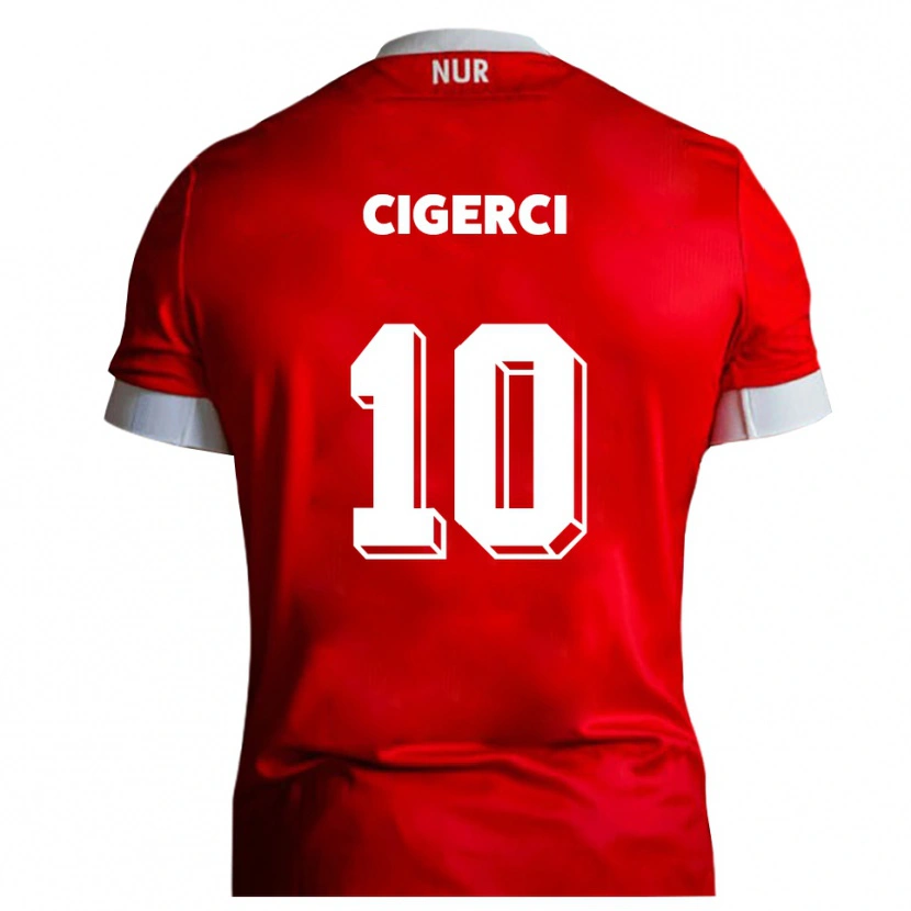 Danxen Kinderen Tolcay Cigerci #10 Rood Wit Thuisshirt Thuistenue 2025/26 T-Shirt België