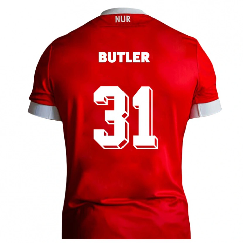 Danxen Kinderen Justin Butler #31 Rood Wit Thuisshirt Thuistenue 2025/26 T-Shirt België