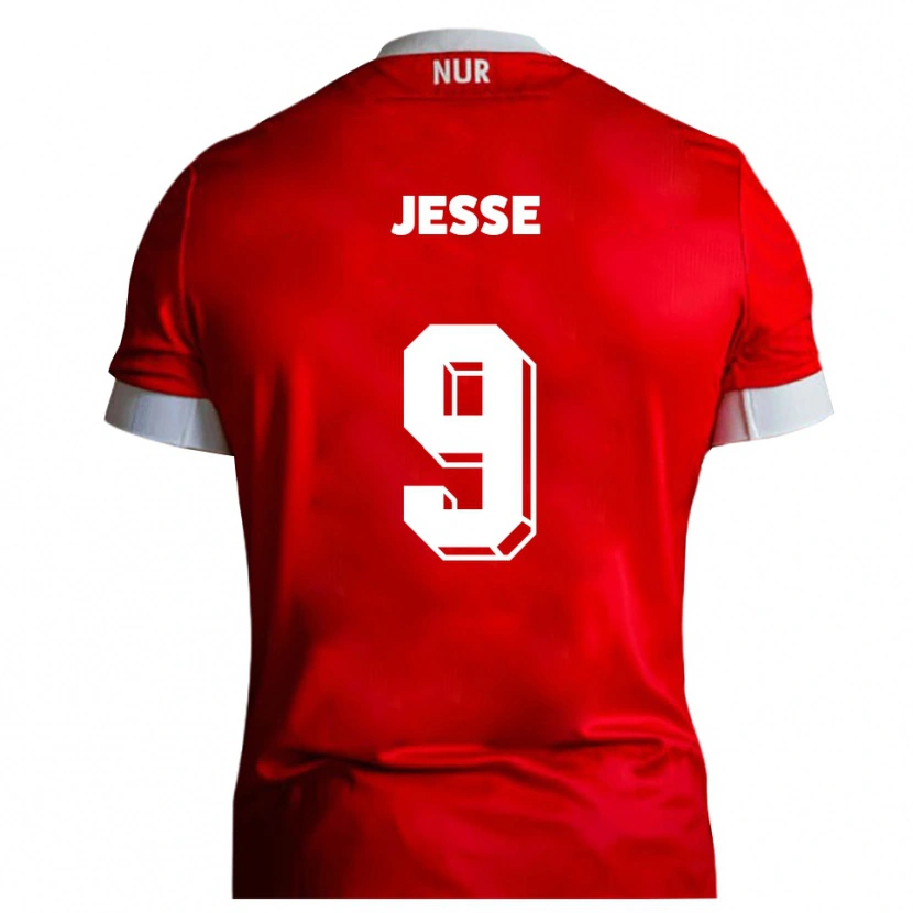 Danxen Kinderen Lennard Jesse #9 Rood Wit Thuisshirt Thuistenue 2025/26 T-Shirt België