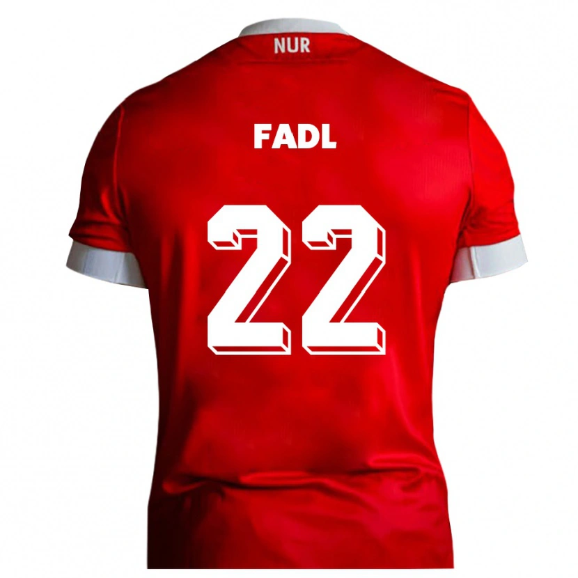 Danxen Kinderen Jad Fadl #22 Rood Wit Thuisshirt Thuistenue 2025/26 T-Shirt België
