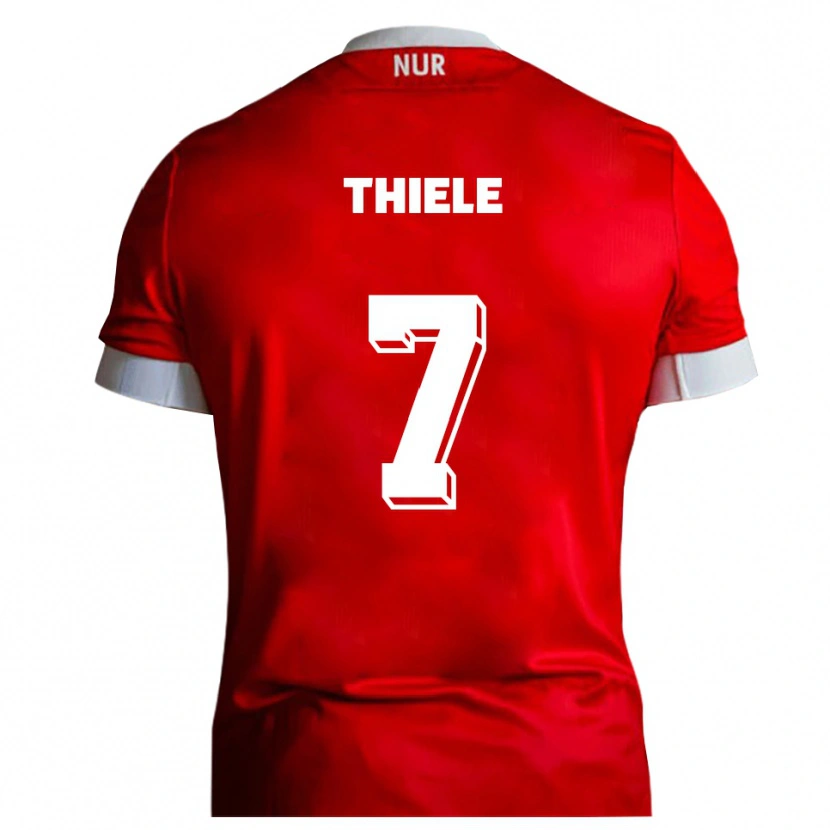 Danxen Kinderen Timmy Thiele #7 Rood Wit Thuisshirt Thuistenue 2025/26 T-Shirt België