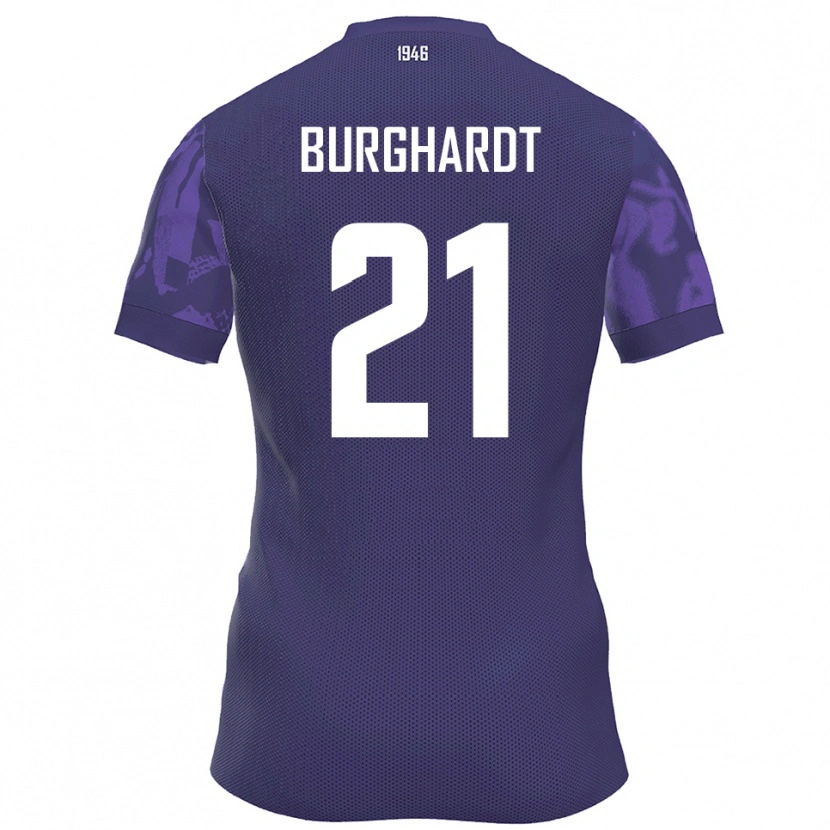 Danxen Kinderen Maxim Burghardt #21 Paars Wit Thuisshirt Thuistenue 2025/26 T-Shirt België