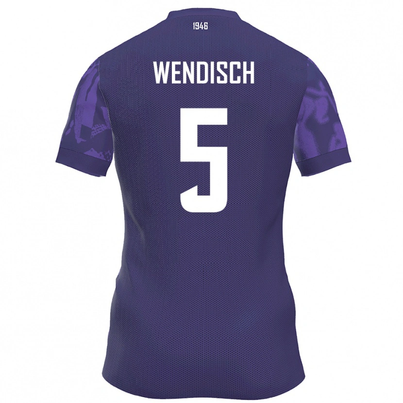 Danxen Kinderen Pascal Wendisch #5 Paars Wit Thuisshirt Thuistenue 2025/26 T-Shirt België