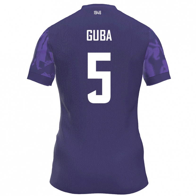 Danxen Kinderen Kilian Guba #5 Paars Wit Thuisshirt Thuistenue 2025/26 T-Shirt België
