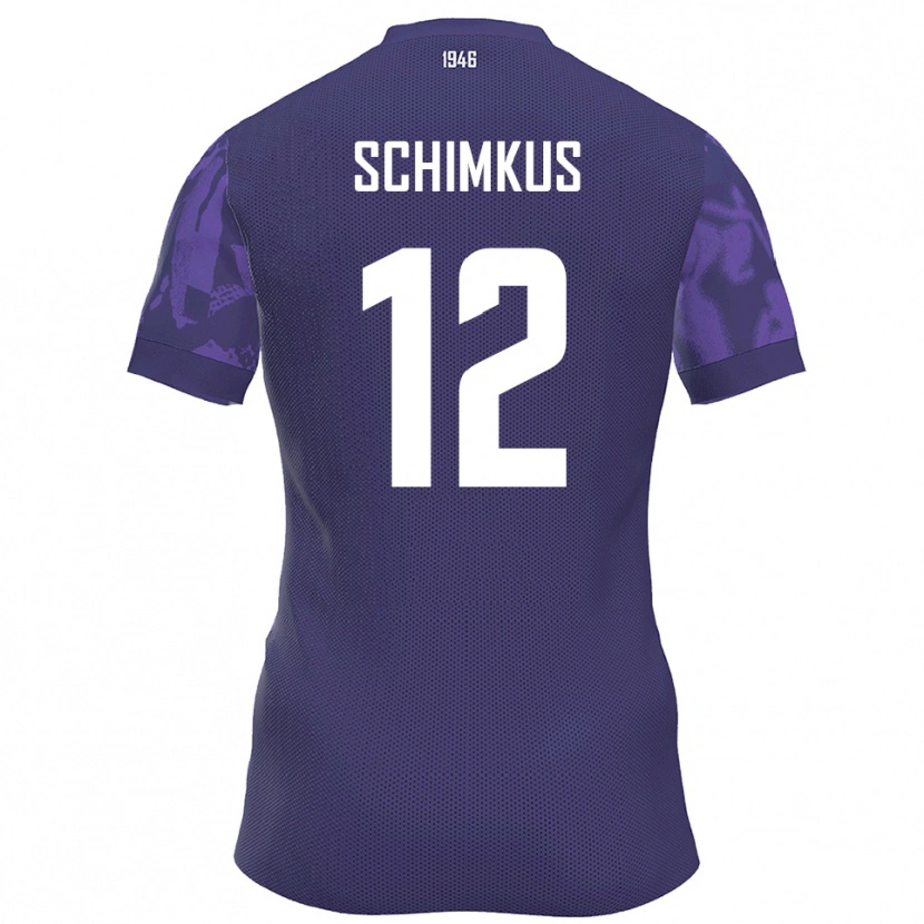 Danxen Kinderen Lukas Schimkus #12 Paars Wit Thuisshirt Thuistenue 2025/26 T-Shirt België