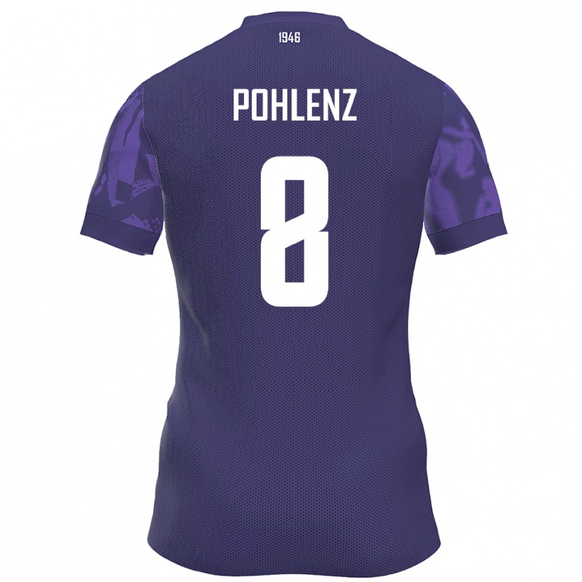 Danxen Kinderen Luis Pohlenz #8 Paars Wit Thuisshirt Thuistenue 2025/26 T-Shirt België