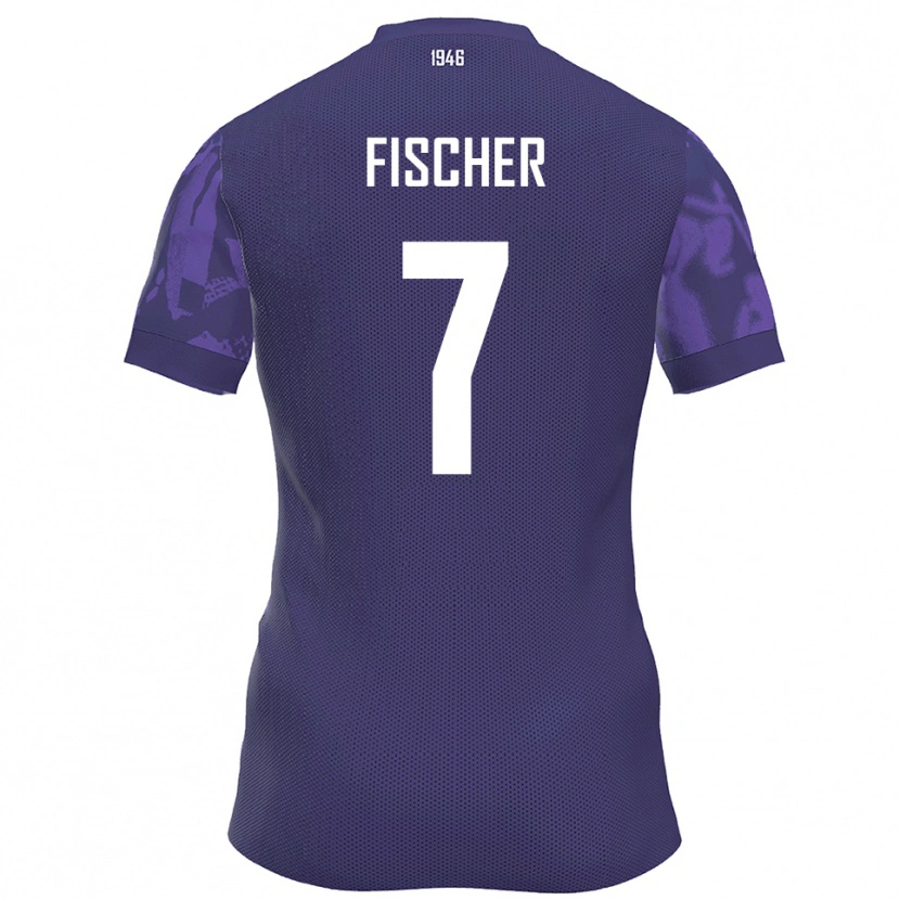 Danxen Kinderen Franz Fischer #7 Paars Wit Thuisshirt Thuistenue 2025/26 T-Shirt België