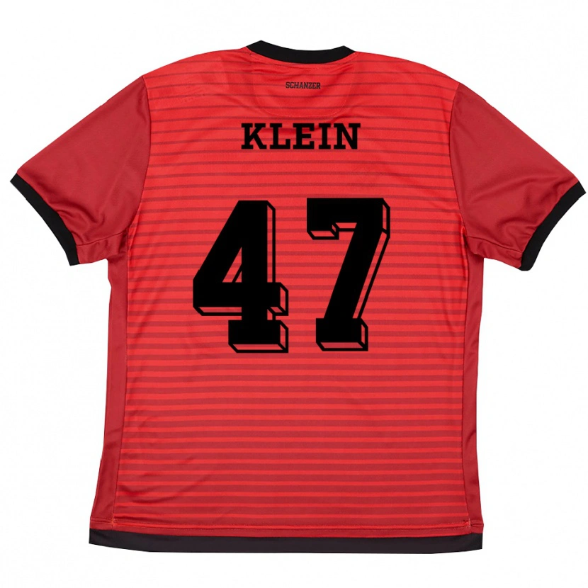 Danxen Kinderen David Klein #47 Rood Zwart Thuisshirt Thuistenue 2025/26 T-Shirt België
