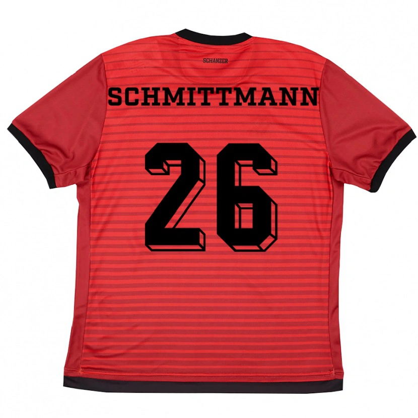 Danxen Kinderen Katharina Schmittmann #26 Rood Zwart Thuisshirt Thuistenue 2025/26 T-Shirt België