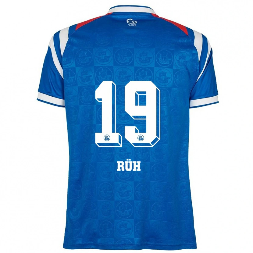 Danxen Kinderen Julian Rüh #19 Blauw Wit Rood Thuisshirt Thuistenue 2025/26 T-Shirt België