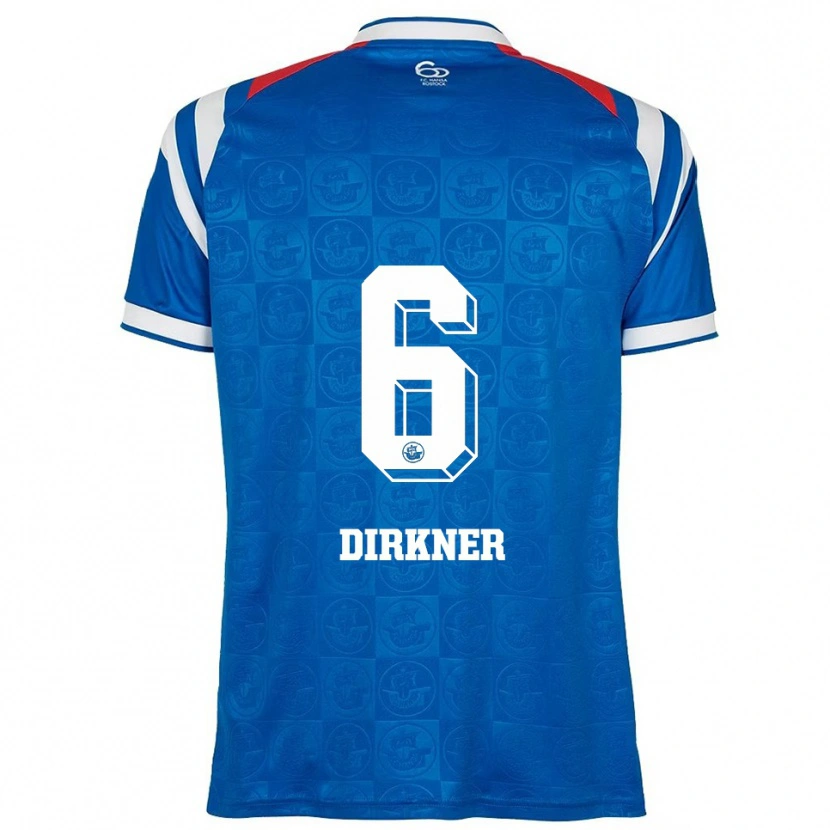 Danxen Kinderen Jonas Dirkner #6 Blauw Wit Rood Thuisshirt Thuistenue 2025/26 T-Shirt België