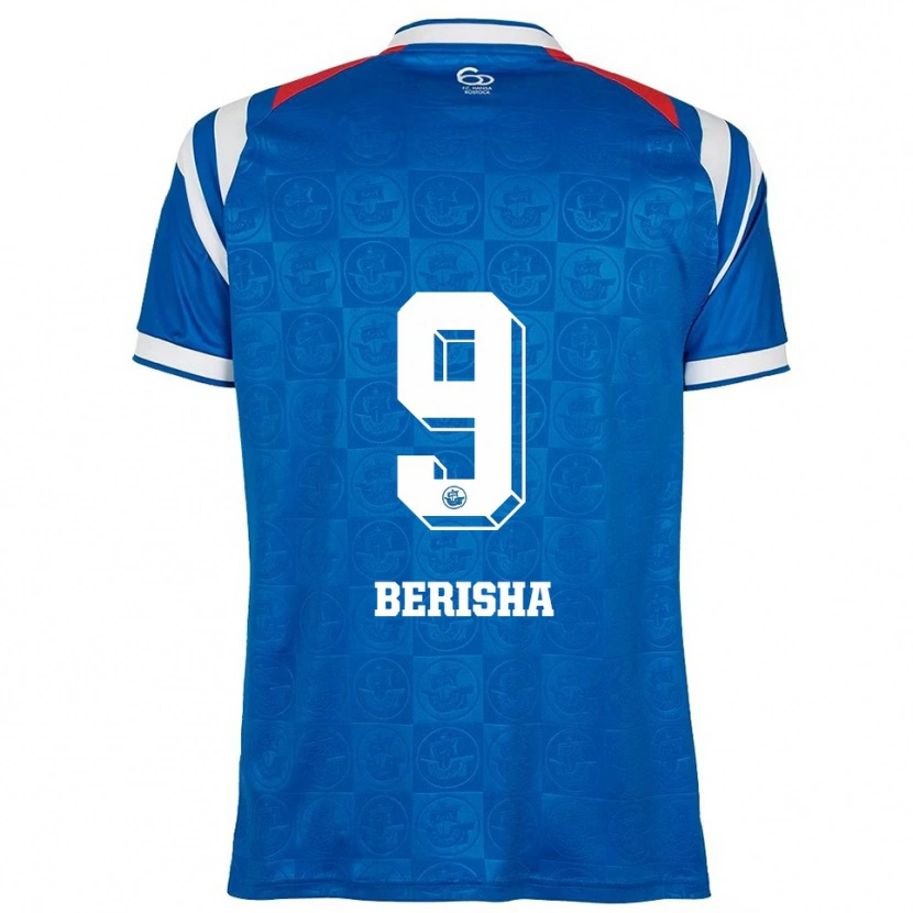 Danxen Kinderen Albin Berisha #9 Blauw Wit Rood Thuisshirt Thuistenue 2025/26 T-Shirt België