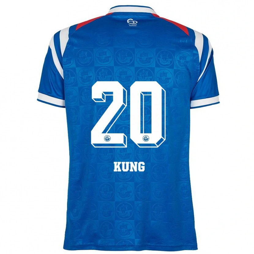 Danxen Kinderen Loretta Kung #20 Blauw Wit Rood Thuisshirt Thuistenue 2025/26 T-Shirt België