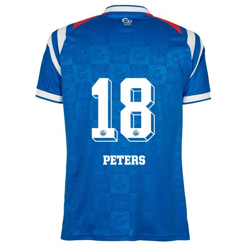 Danxen Kinderen Bennett Peters #18 Blauw Wit Rood Thuisshirt Thuistenue 2025/26 T-Shirt België