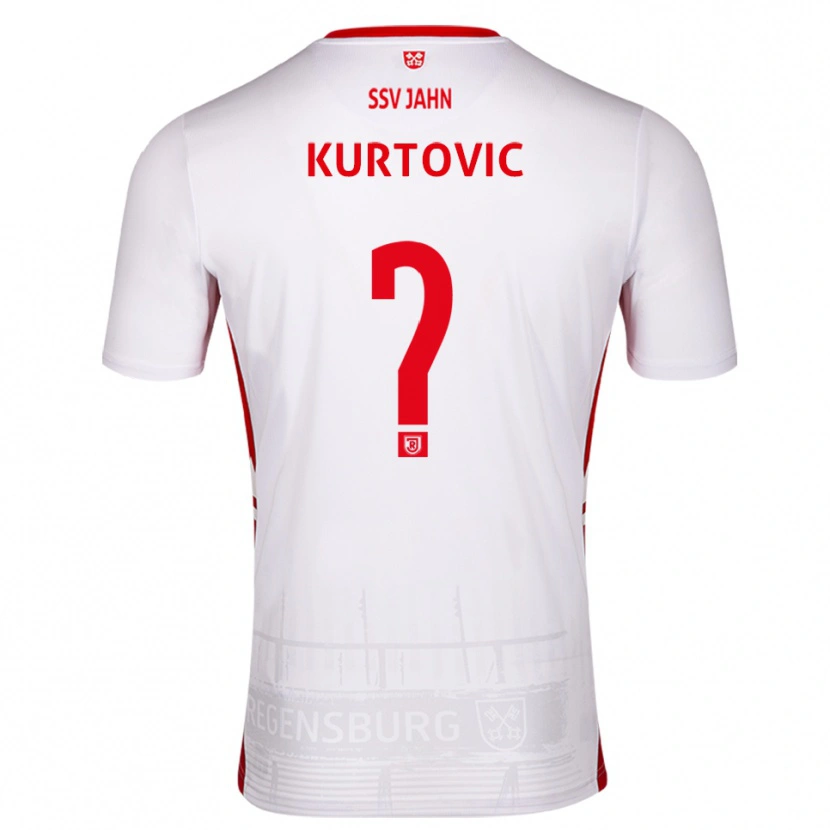 Danxen Kinderen Domagoj Kurtovic #0 Wit Rood Thuisshirt Thuistenue 2025/26 T-Shirt België