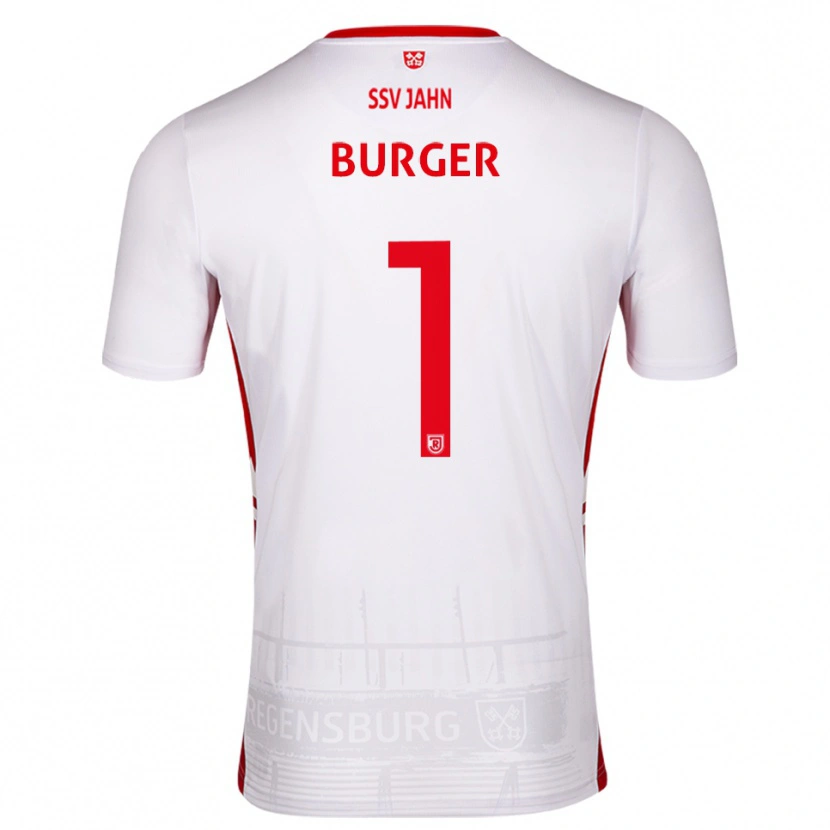 Danxen Kinderen Gabriel Burger #1 Wit Rood Thuisshirt Thuistenue 2025/26 T-Shirt België