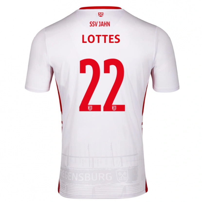Danxen Kinderen Benjamin Lottes #22 Wit Rood Thuisshirt Thuistenue 2025/26 T-Shirt België