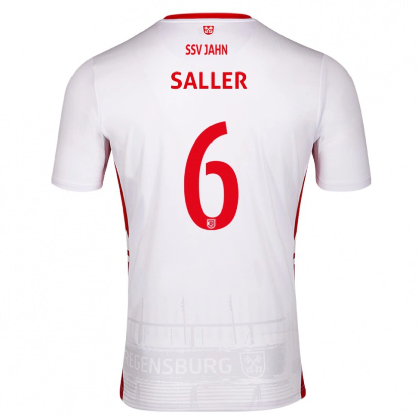 Danxen Kinderen Benedikt Saller #6 Wit Rood Thuisshirt Thuistenue 2025/26 T-Shirt België
