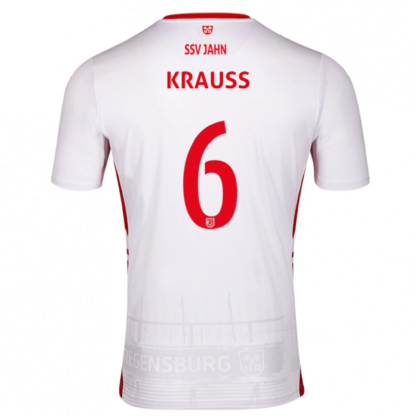 Danxen Kinderen Jakob Krauss #6 Wit Rood Thuisshirt Thuistenue 2025/26 T-Shirt België