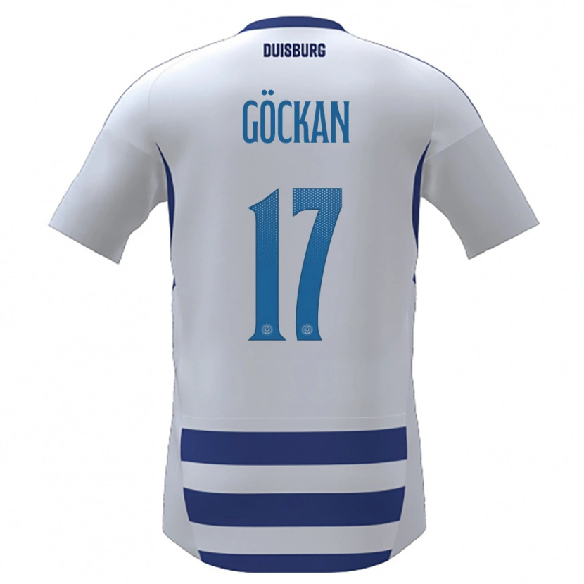 Danxen Kinderen Mert Göckan #17 Wit Blauw Thuisshirt Thuistenue 2025/26 T-Shirt België