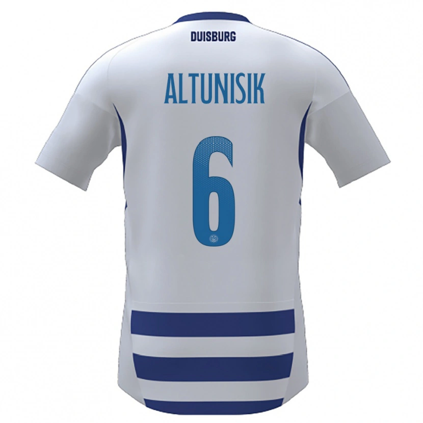 Danxen Kinderen Kerim Altunisik #6 Wit Blauw Thuisshirt Thuistenue 2025/26 T-Shirt België