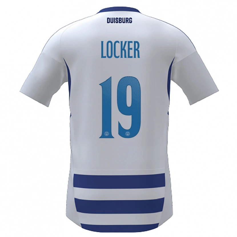 Danxen Kinderen Marie Locker #19 Wit Blauw Thuisshirt Thuistenue 2025/26 T-Shirt België