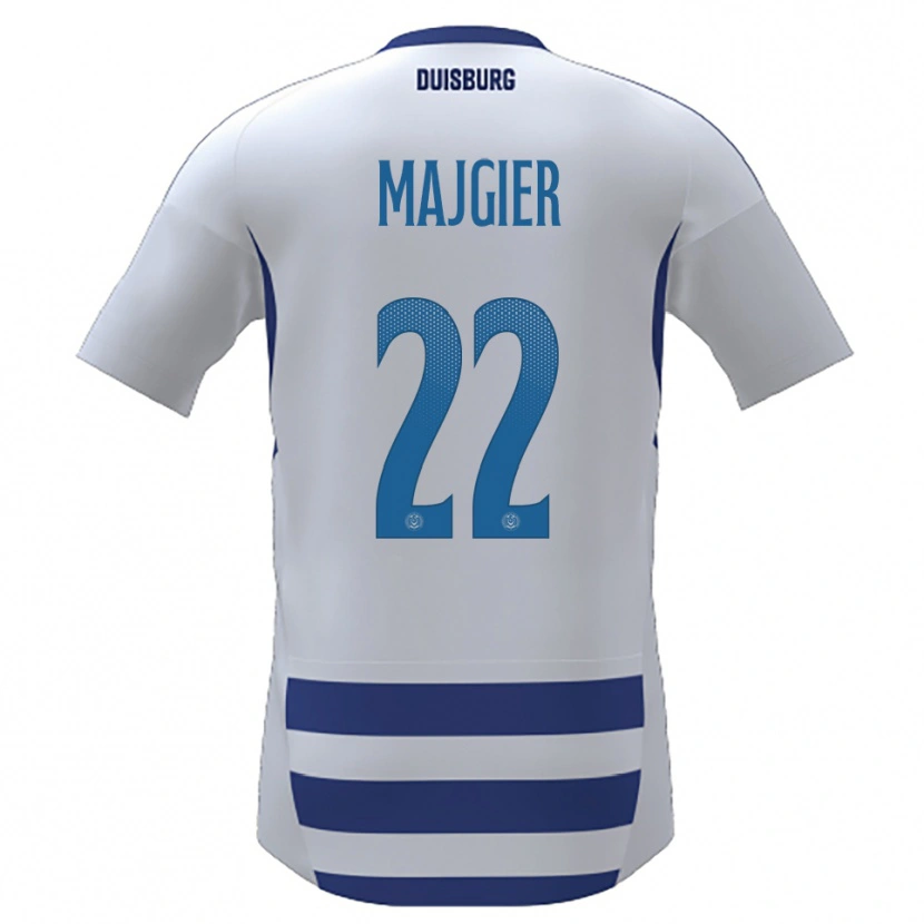 Danxen Kinderen Philipp Majgier #22 Wit Blauw Thuisshirt Thuistenue 2025/26 T-Shirt België