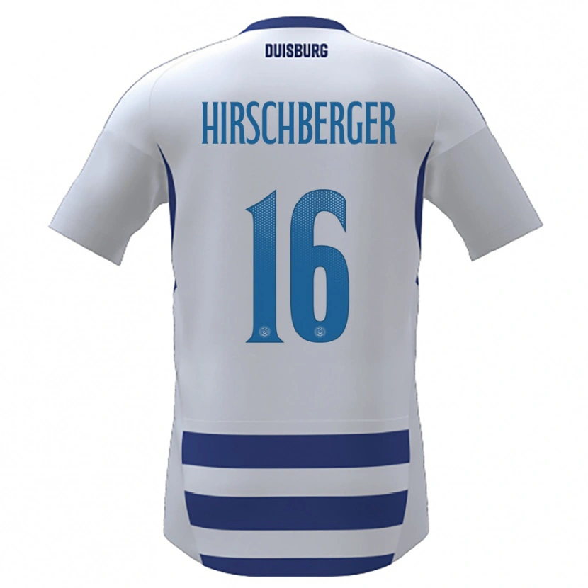 Danxen Kinderen Isabell Hirschberger #16 Wit Blauw Thuisshirt Thuistenue 2025/26 T-Shirt België