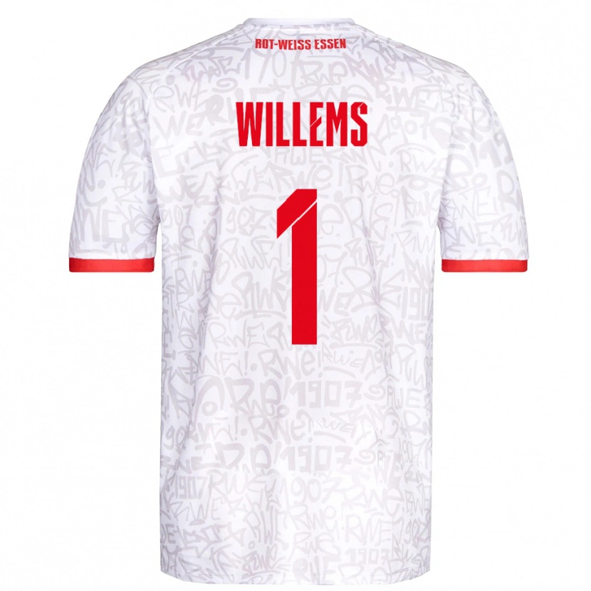 Danxen Kinderen Leon Willems #1 Wit Rood Thuisshirt Thuistenue 2025/26 T-Shirt België