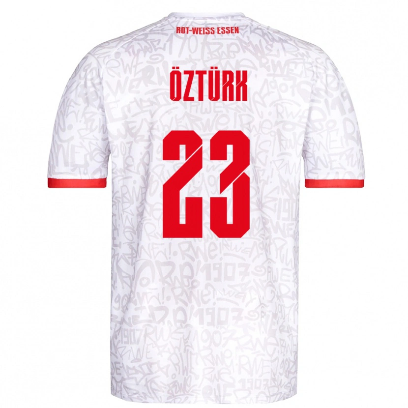 Danxen Kinderen Efehan Öztürk #23 Wit Rood Thuisshirt Thuistenue 2025/26 T-Shirt België