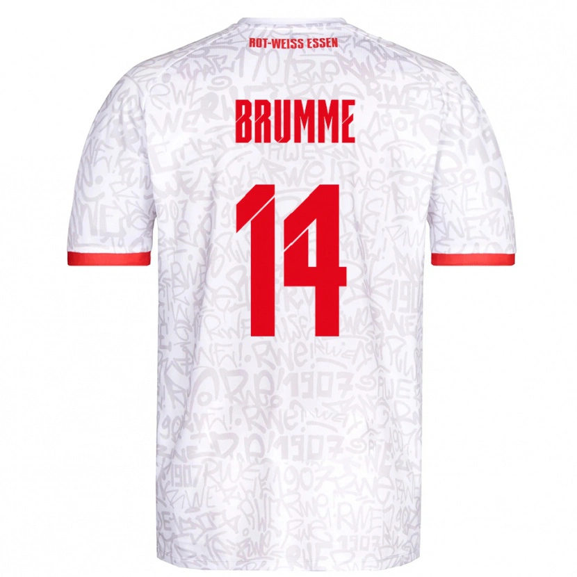 Danxen Kinderen Lucas Brumme #14 Wit Rood Thuisshirt Thuistenue 2025/26 T-Shirt België