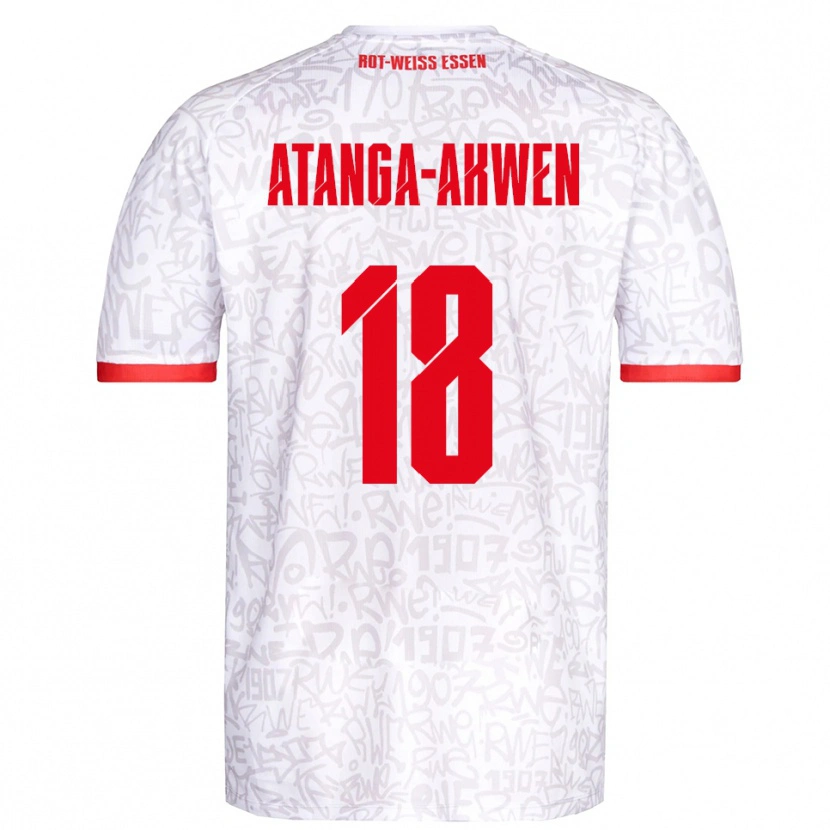 Danxen Kinderen Randy-Tamufor Atanga-Akwen #18 Wit Rood Thuisshirt Thuistenue 2025/26 T-Shirt België