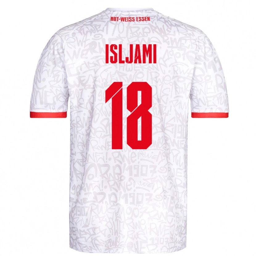 Danxen Kinderen Vleron Isljami #18 Wit Rood Thuisshirt Thuistenue 2025/26 T-Shirt België