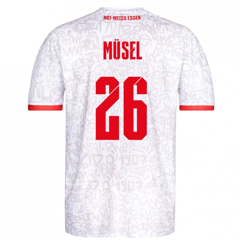 Danxen Kinderen Torben Müsel #26 Wit Rood Thuisshirt Thuistenue 2025/26 T-Shirt België