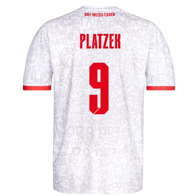 Danxen Kinderen Marcel Platzek #9 Wit Rood Thuisshirt Thuistenue 2025/26 T-Shirt België