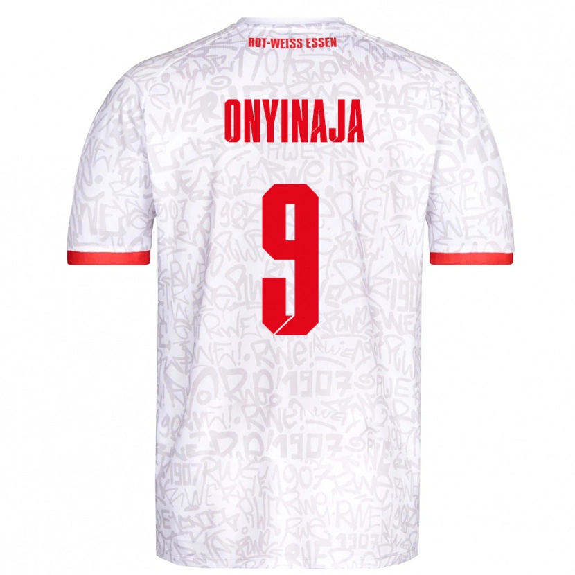 Danxen Kinderen Leonard Onyinaja #9 Wit Rood Thuisshirt Thuistenue 2025/26 T-Shirt België