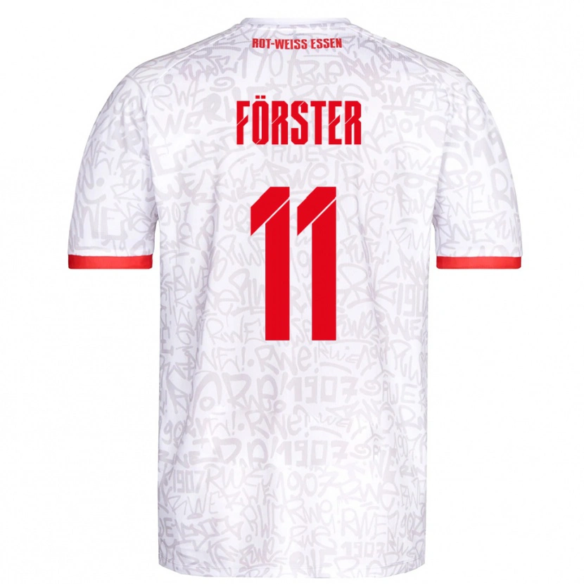 Danxen Kinderen Luis Förster #11 Wit Rood Thuisshirt Thuistenue 2025/26 T-Shirt België
